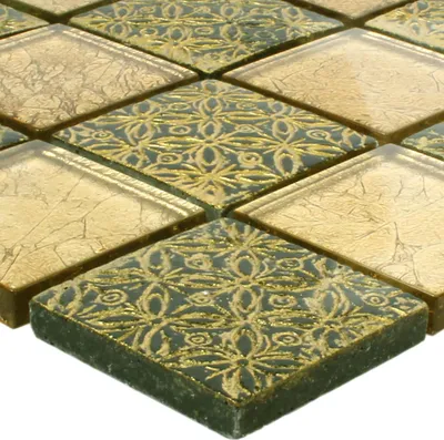 Produktbild von Mosaikfliesen Glas Naturstein Friesia Gold