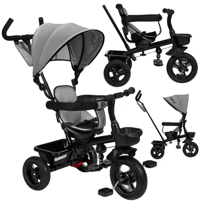 Immagine prodotto di MoMi TELDE 5-in-1 triciclo per bambini - Triciclo con sedile a 360° - Da 9 mesi - Grigio