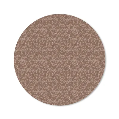Produktbild von MuchoWow® Mauspad Mousepad Gesicht - Abstrakt - Muster 20x20 cm - Mousepads - Maus Mat - Pad - Mausunterlage - Schreibtischmatte