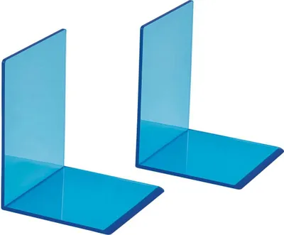 Produktbild von MAUL Buchstütze Acryl 10 x 10 x 13 cm transparent blau
