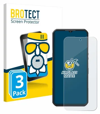 A product shot of a screen protector packaging and a smartphone with a screen protector applied.
