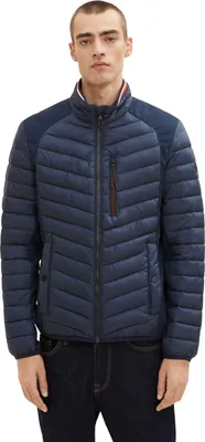 Productafbeelding van TOM TAILOR heren hybride gewatteerde jas, model 1031475, kleur 10668 - Sky Captain Blue, maat XL