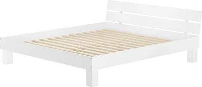 Produktbild von Weißes Doppelbett Massivholz Buche 180x200 Zubehör wählbar V-60.86-18WRollrost inkl.