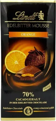 Zdjęcie produktu dla Lindt - EDELBITTER MOUSSE - Orange - Baton 150g