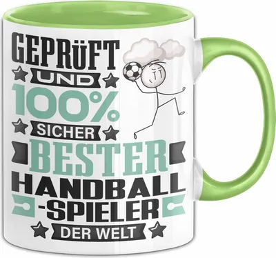 Produktbild von Handballspieler Geschenk Lustiger Spruch für Handballspieler Geschenkidee Bester Handballspieler Der Welt (Grün)