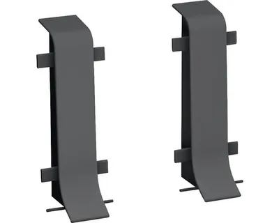 Produktbild von Prinz Verbinder für Klemm-Sockelleiste mit Kabelkanal dunkelgrau 50 mm