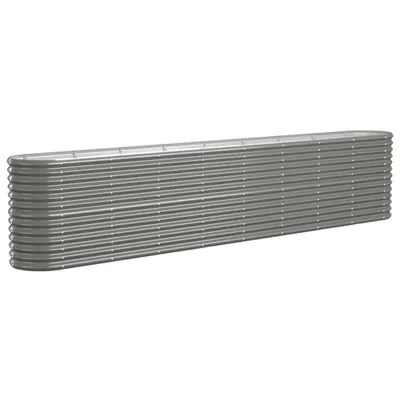 Obrázek produktu pro vidaXL Zvýšená postel Pozinkovaná ocel 332x40x68 cm Šedá