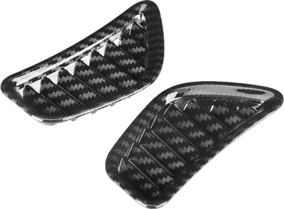 Imagen del producto de 2 piezas del marco superior de la rejilla de ventilación delantera, con diseño de fibra de carbono, compatibles con el Toyota Prius de 3 o 5 puertas, modelos 19-20