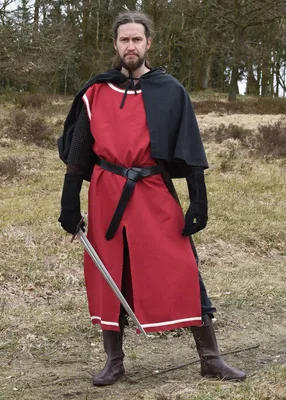 Immagine prodotto di Tunica medievale Eckhart, rosso/naturale - tabarro costume cavaliere LARP travestimento uomo taglia: XL/XXL
