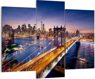 Produktbild von Bild auf Leinwand - Leinwandbild - Usa amerika new york manhattan - 130x100cm - Wand Bild - Wanddeko - Leinwanddruck - Bilder - Kunstdruck - Leinwand bilder - Wandkunst - CB130x100-2820