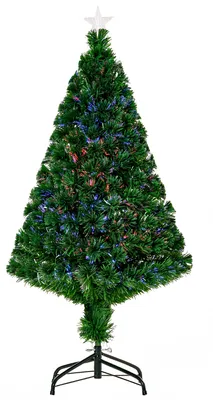 Productafbeelding van Kerstboom, kunstboom met kerstversiering, LED-verlichting, 60 x 60 x 120 cm, groen