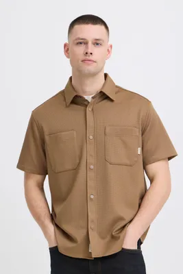 Image de Blouse pour homme BHADRIAN, chemise oversize à manches courtes, coupe décontractée