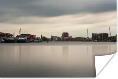 Produktbild von MuchoWow® Poster Skyline - Haarlem - Wasser 120x80 cm - Bilder