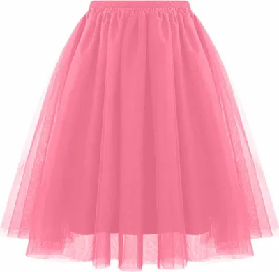Produktbild von ASKSA Damen Tuellrock 50Er Rock Retro Ballet Tanzrock 3 Lagig Tuetue Rockabilly Unterrock Tanzkleid Abendkleid Zubehoer Karneval Tutu,Wassermelonenrot,M
