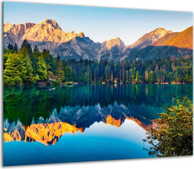 Produktbild von Herdabdeckplatten Glaskeramikkochfeld-Abdeckung Spritzschutz Glas 60x52cm Landschaft