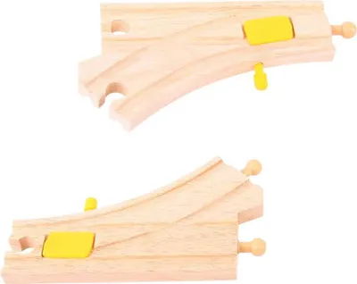 Image de Rails en bois Bigjigs Interrupteurs mécaniques, 2...