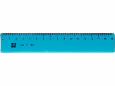 Produktbild von Flexibles Lineal, Blau transparent, 16 cm, mm-Einteilung