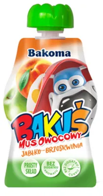 Obrázok produktu pre Bakuś Jabłko-Brzoskwinia Deser Mleczny 90g