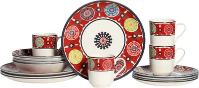 Produktbild von CreaTable, 24008, Sumaya Red, Kombiservice 16-tlg, Steingut