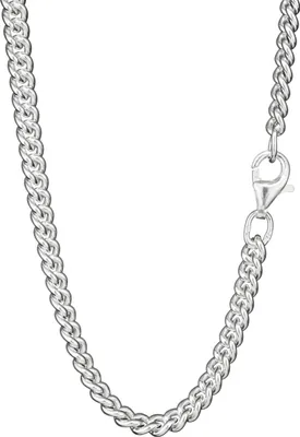 Produktbild von Silberkette 50cm Panzerkette rund 925 Sterling Silber 3,6mm breite Halskette