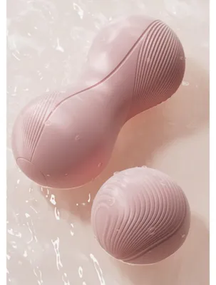 Image de INF Ensemble balles de massage cacahuète et fascia pondérées TPE+Silicone pour libération myofasciale, massage profond et récupération yoga Rose