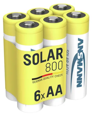 Produktbild von ANSMANN Akku AA Mignon 800mAh 1,2V NiMH für Solarlampen 6 Stk. wiederaufladbar