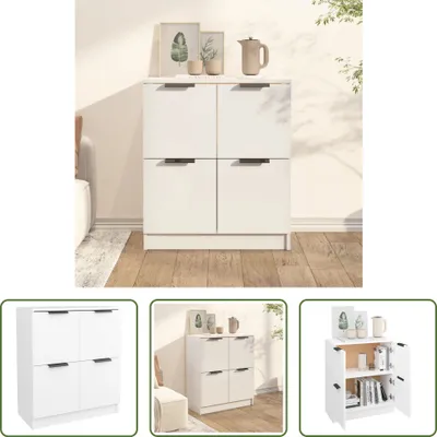 Produktbild von The Living Store Sideboard Weiß 60x30x70 cm Holzwerkstoff