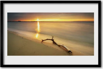 Produktbild von Bild 60x40 MDF-Rahmen Wandkunst Ocean Beach Landschaft