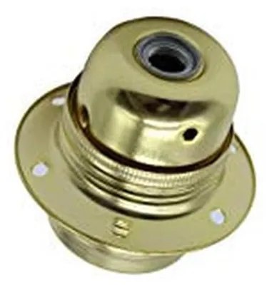 E27 Lampenfassung mit zwei goldenen Ringen, dekorativ