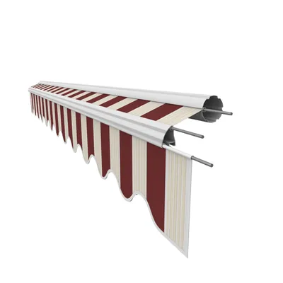 Produktbild von VANA Markisenstoff mit Volant für 3 x 2,5 m Markisen Markisenersatzstoff Markisentuch Sonnenschutz fertig genäht Maß 2,82 x 2,5 m Design SPD061