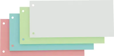 Productafbeelding van Oxford scheidingsstrips, van karton, met gaatjes, 190 g/m², 4 kleuren, 100 stuks