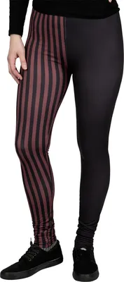 Produktbild von RED by EMP Damen schwarz-rote Leggings mit Streifen XXL