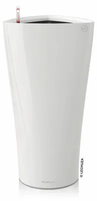 Immagine prodotto di Fioriera LECHUZA DELTA Premium 30 Bianco lucido | colonna per piante con sistema di irrigazione | superficie lucida | Ø 29 x 56,5 cm | 15500