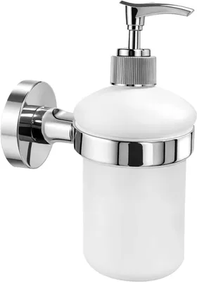 Productafbeelding van Zeepdispenser van roestvrij staal - Badkamer badkamer glazen houder zeep houder zeephouder zeephouder zeepbakje dispenser toilet