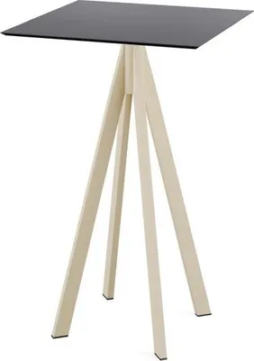 Produktbild von Infinity Stehtisch Sand gestell + Schwarz HPL 70x70 cm