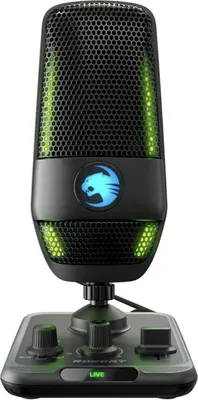 Produktbild von ROCCAT Torch, Studio-Mikrofon, 20 - 20000 Hz, 24 Bit, 48 kHz, 110 dB, Verflüssiger