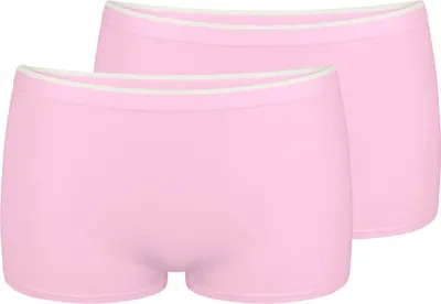 Produktbild von sloggi 2er Pack GO Sense Short Slip Moderner und bequemer Short Slip, Super weich und komfortabel, Mit kleinem Heatseal Markenschriftzug über dem Beinabschluss rosa L
