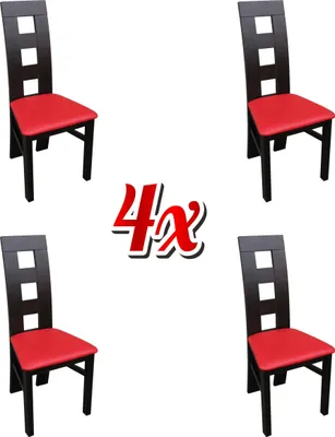 Obrázek produktu pro Sada 4x židle design čalounění masiv kuchyňské jídelní židle sedák
