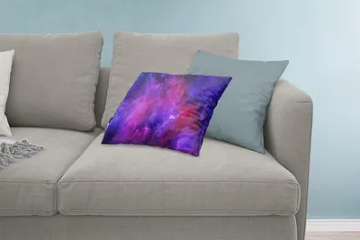 Produktbild von MuchoWow® Zierkissen Sofakissen Wohnzimmer Dekokissen 60x40 cm Aquarell - Lila - Abstrakt - Kopfkissen - Polster mit Foto
