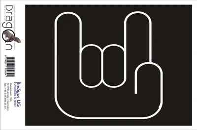 Produktbild von Aufkleber / Autoaufkleber - JDM / Die cut / Auto / OEM - The Shocker Hand II 210x210mm silber - Heckscheibe / Heckscheibenaufkleber