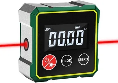 Obrázek produktu pro Digitální magnetický úhloměr s elektronickým laserem, digitální odečítací přístroj s LCD displejem, automatické vypnutí pro přesná měření