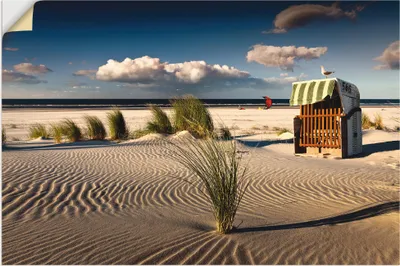 Produktbild von ARTland Wandbild, selbstklebend An einem Sommerabend am Strand Größe: 30x20 cm