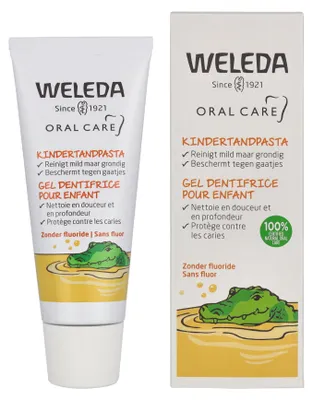 Produktbild von Weleda 4001638081863, Anti-Plaque-Zahnpasta, 50 ml, Kinder, Gel, Ringelblume, Glycerin, Water (Aqua), Silica, Algin, Calendula Officinalis Flower Extract, Prunus Amygdalus...