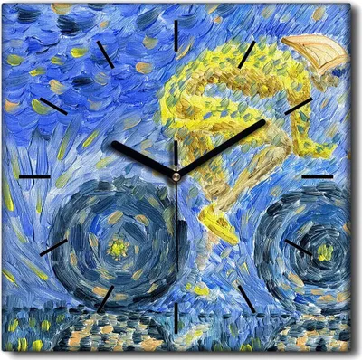 Produktbild von Coloray Uhr auf Leinwand 30x30 cm Wand Uhr Dekoration Wohnzimmer Segeltuch schwarze Hände -Radfahrerstraßenrennen.