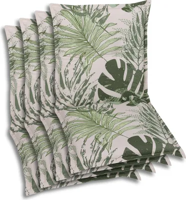 Produktbild von GO-DE Textil, Sesselauflage Niederlehner, 4er Set, Farbe: sand, Maße ca.: 100 cm x 50 cm x 7 cm, Rückenhöhe: 52