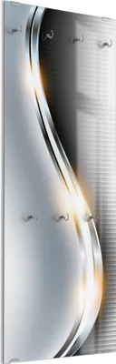 Produktbild von DEQORI Kleiderhaken aus Glas 50x125 cm 'Elegantes Vektordesign' Wand Garderobe Haken