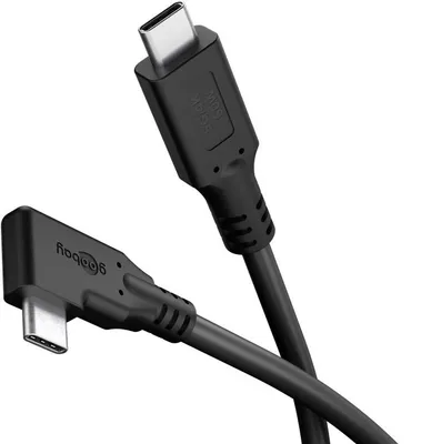 Produktbild von USB-C-Kabel 90°, 3 m, schwarz