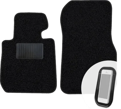Produktbild von moto-MOLTICO Vorne Fußmatten Auto Velours Autoteppiche Schwarz Automatten Set 2-teilig passend für BMW 3er F30 F31 2011-2019