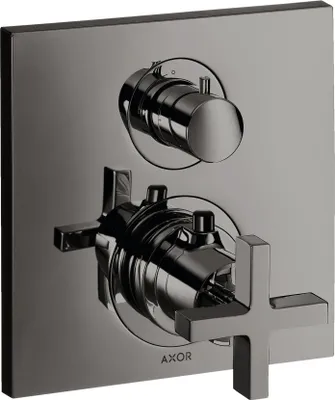 Produktbild von Thermostat AXOR CITTERIO UP m Ab-/Umstellv. u KreGr pol. bl chr polished black chrome