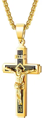 Image de Collier HC - 40189 Or / Noir pour Homme KP40189